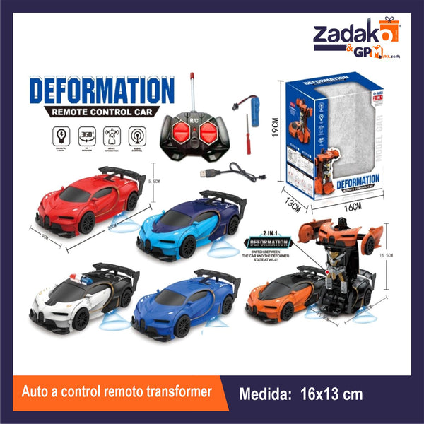 ZT-0424 AUTO A CONTROL REMOTO TRANSFORMER 19x13x16 CM CON 1 PZ, O CAJA CON 48 PZS