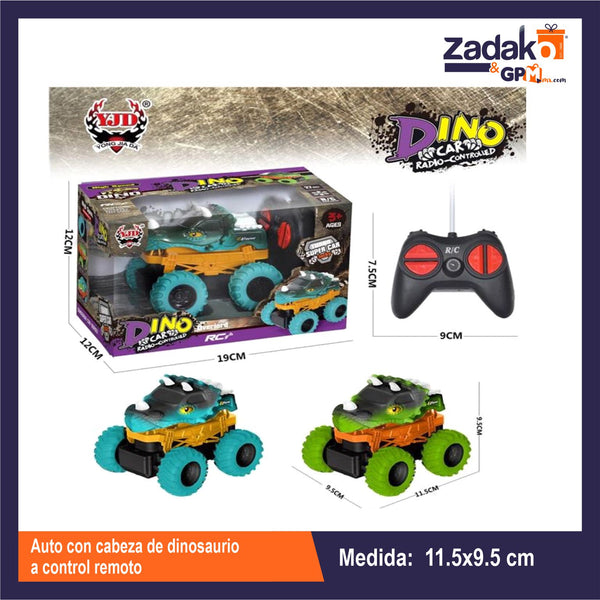ZT-0425 AUTO CON CABEZA DE DINOSAURIO A CONTROL REMOTO 12x12x19 CM CON 1 PZ, O CAJA CON 72 PZS
