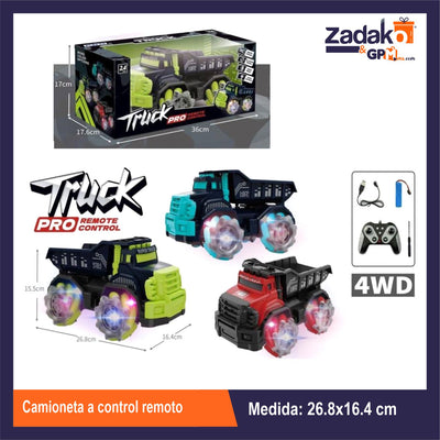 ZT-0435 CAMIONETA A CONTROL REMOTO 17x17.6x36 CM CON 1 PZ, O CAJA CON 16 PZS