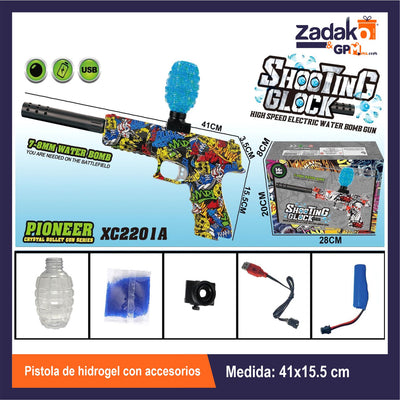 ZT-0583 PISTOLA DE HIDROGEL CON ACCESORIOS CON 1 PZ O CAJA CON 36 PZS