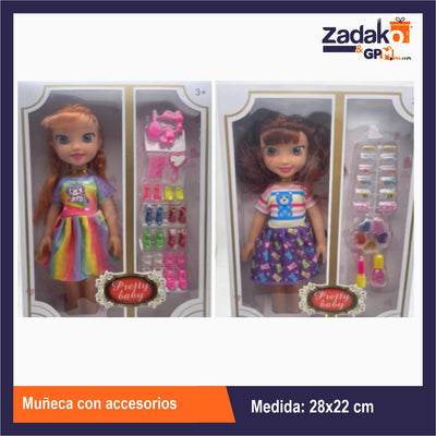 ZT-0499 MUÑECA CON ACCESORIOS CON 1 PZ O CAJA CON 48 PZS