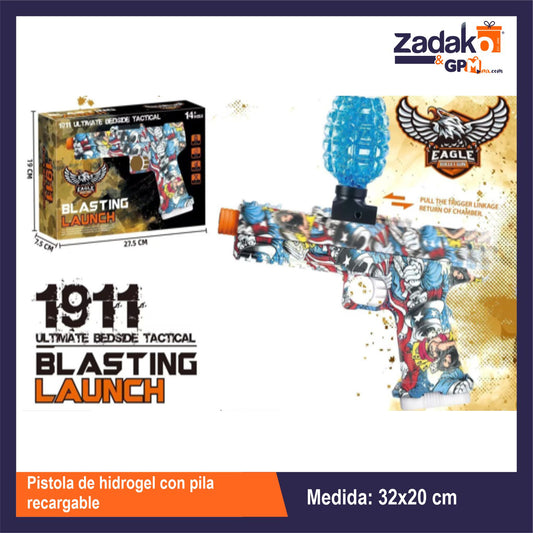 ZT-0607 PISTOLA DE HIDROGEL CON PILA RECARGABLE CON 1 PZ O CAJA CON 48 PZS