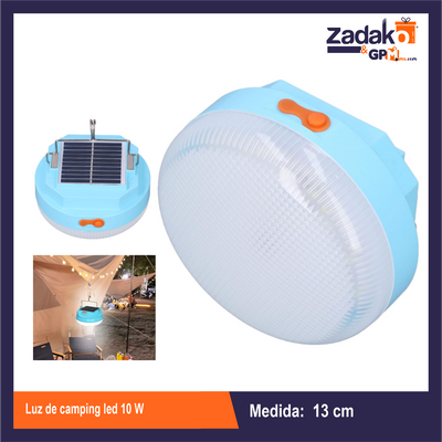 ZF-2449 LUZ DE CAMPING LED 10 W CON 1 PZ O CAJA CON 100 PZS