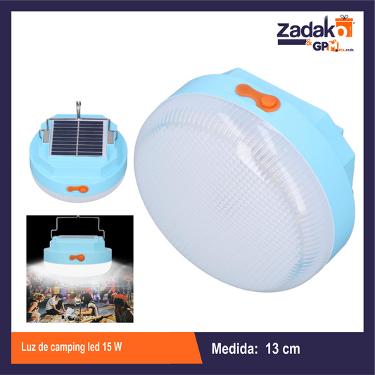 ZF-2450 LUZ DE CAMPING LED 15 W CON 1 PZ O CAJA CON 60 PZS