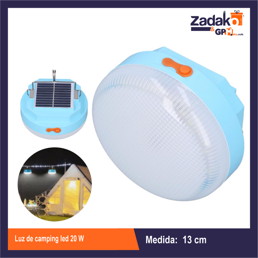 ZF-2451 LUZ DE CAMPING LED 20 W CON 1 PZ O CAJA CON 60 PZS