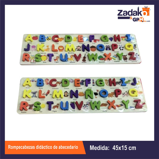 GPM-9999 ZJ-2469 ROMPECABEZAS DIDACTICO DE ABECEDARIO 45x15 CM CON 1 PZ, O CAJA CON 80 PZS