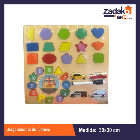 GPM8957  JUEGO DIDACTICO DE NUMEROS CON 1 PZ O CAJA CON 80 PZS
