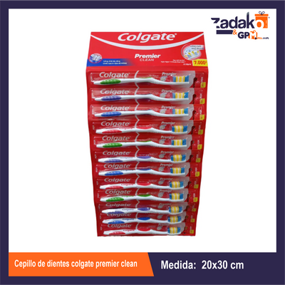 T3 CEPILLO DE DIENTES COLGATE PREMIER CLEAN CON 12 PZ O CAJA CON 24 PQTS