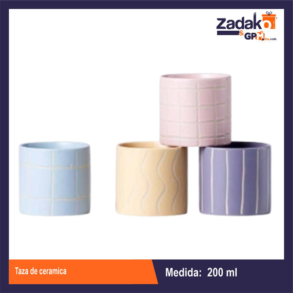 AW-0705 TAZA DE CERAMICA CON 1 PZ O CAJA CON 48 PZS