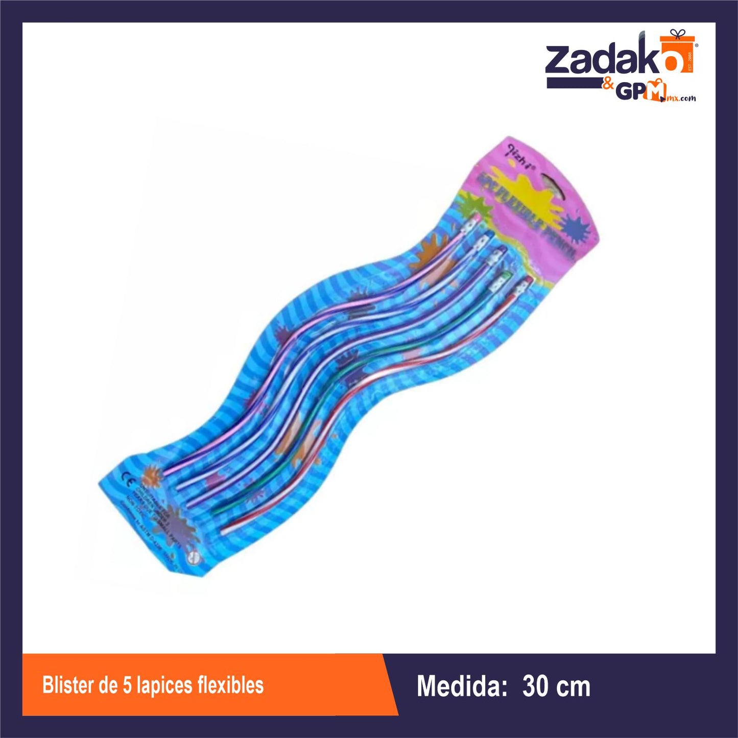 C-998-38 BLISTER DE 5 LAPICES FLEXIBLES CON 1 PZ O CAJA CON 120 PZS