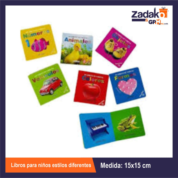 HFY-9652 LIBROS PARA NIÑOS  ESTILOS DIFERENTES CON  6 PZS O CAJA CON 64 PQTS
