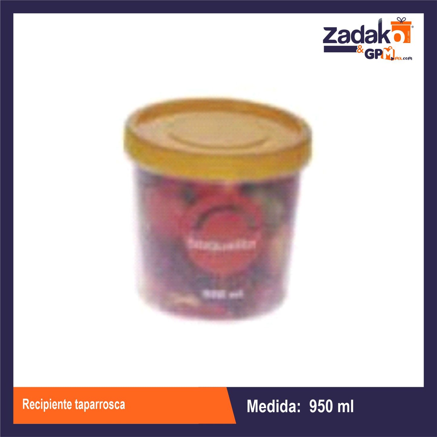 0664 RECIPIENTE TAPARROSCA 950 ML CON 1 PZ O CAJA CON 20 PZS