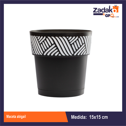 N-GPM-9197  MACETA ABIGAIL CON 1 PZ O CAJA CON 12 PZS