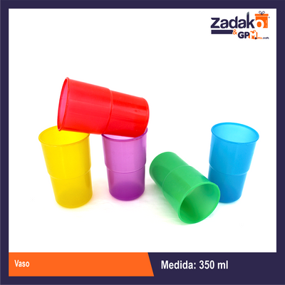 VASO 350 ML CON 1 PZ O CAJA CON  100 PZS