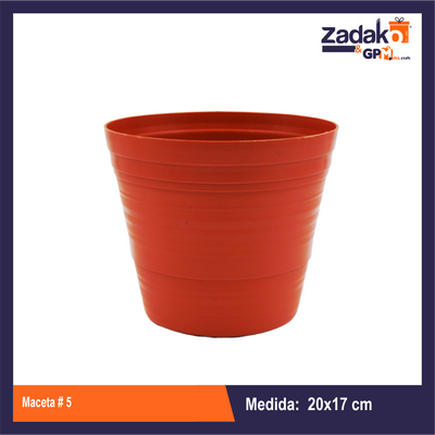 MACETA # 5 CON 1 PZ O CAJA CON 50 PZS