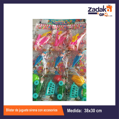 HFY-10928 BLISTER DE JUGUETE SIRENA CON ACCESORIOS CON 9 PZS O CAJA CON 20 PQTS