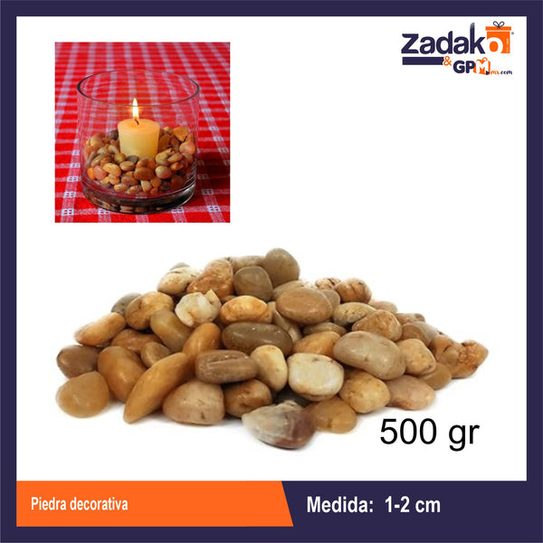 CR-0563 PIEDRA DECORATIVA 500 GRS CON 1 PZ O CAJA CON 48 PZS