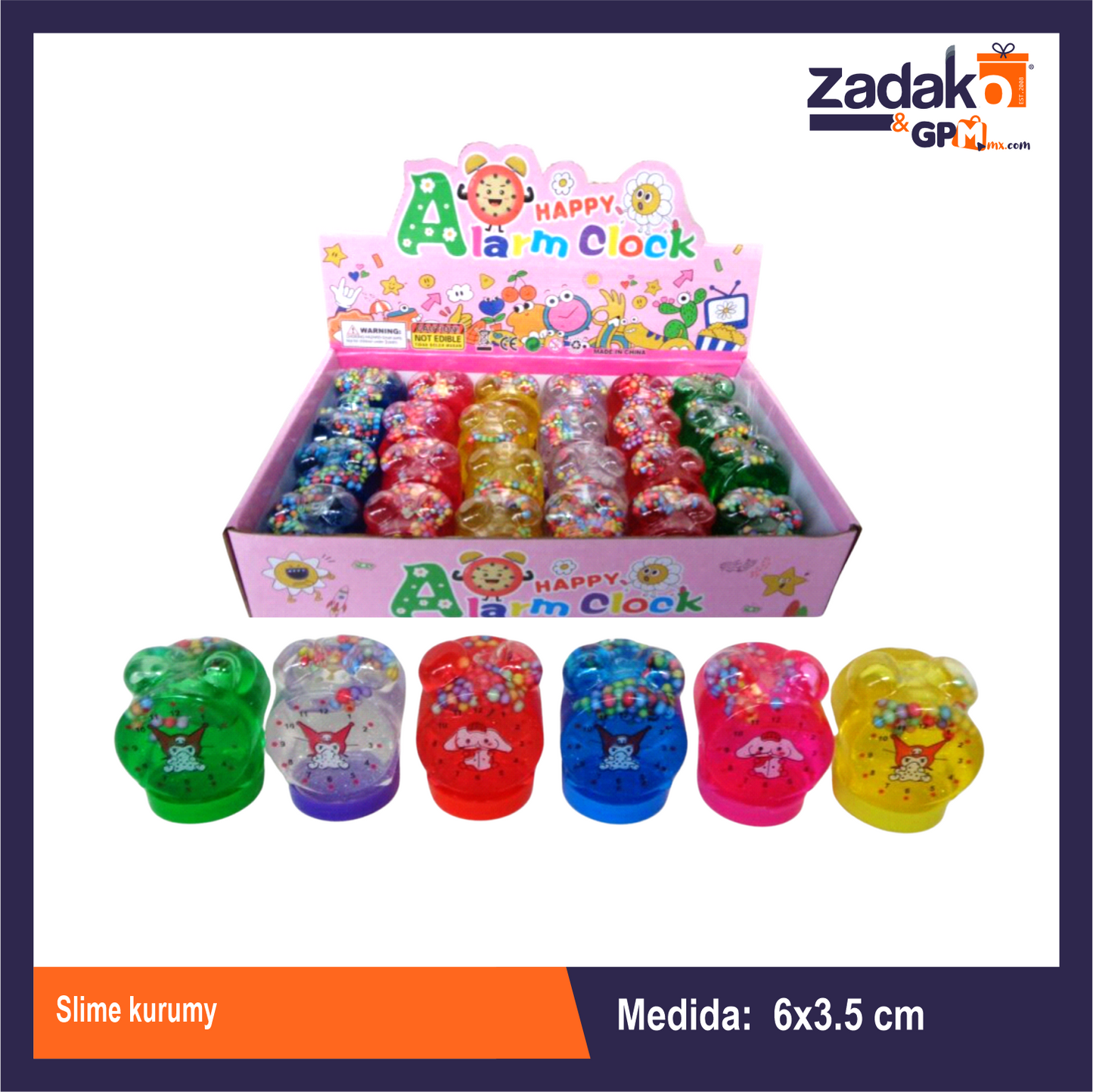 TG-108-13 SLIME KURUMY  PAQUETE CON 24 PZS O CAJA CON 20 PQTS