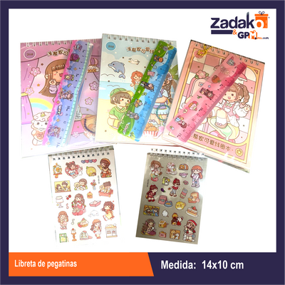 HFY-12132 LIBRETA DE PEGATINAS CON 1 PZ O CAJA CON 300 PZS