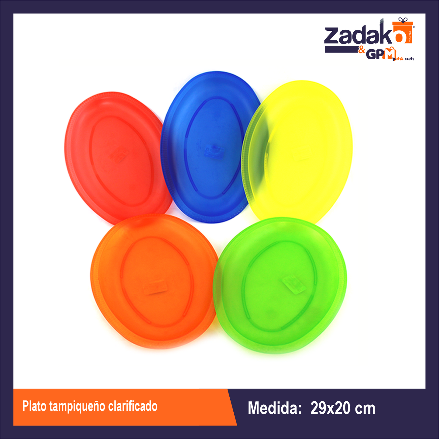 PLATO TAMPIQUEÑO CLARIFICADO CON 1 PZ O CAJA CON 100 PZS