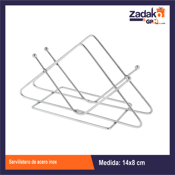 AS-9806F SERVILLETERO DE ACERO INOX,CON 1PZ O CAJA CON 300 PZS