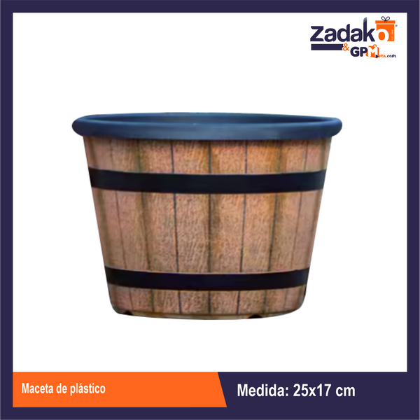 AM-0420-2 MACETA DE PLASTICO CON 1 PZ O CAJA CON 64 PZS