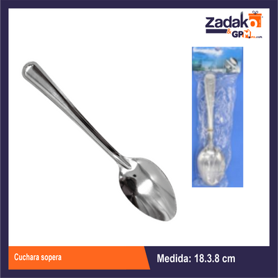AS-0205-6  CUCHARA SOPERA CON 12 PZ O CAJA CON 50 PQTS