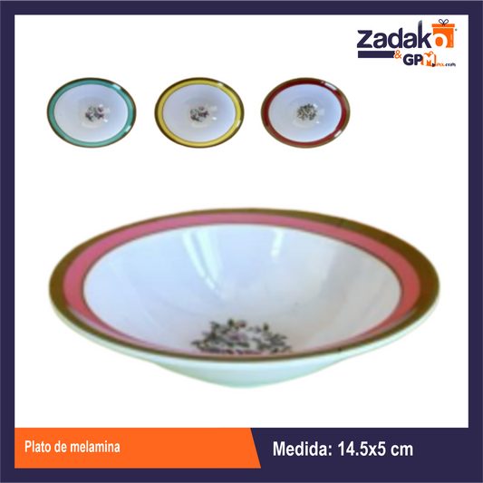 AB-1257-5.5  PLATO DE MELAMINA CON 1 PZ O CAJA CON 192 PZS