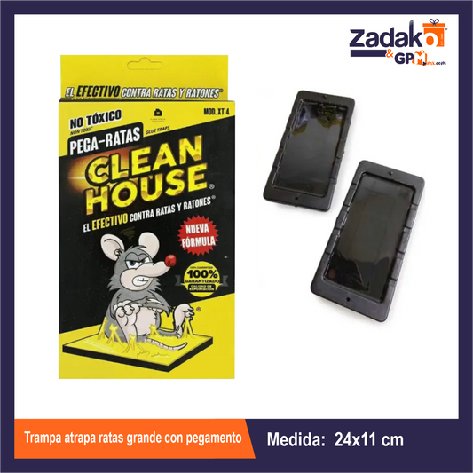 XT5 TRAMPA ATRAPA RATAS GRANDE CON PEGAMENTO CON 1 PZ O CAJA CON 72 PZS
