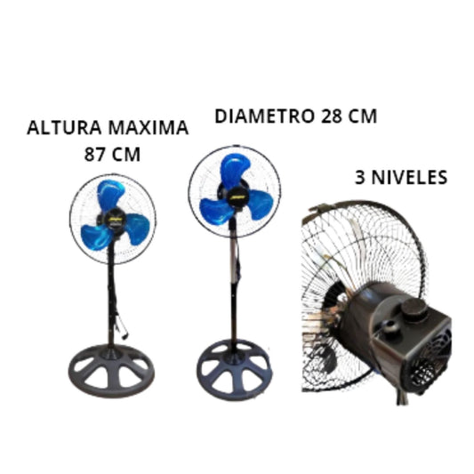 DFS-10 VENTILADOR 10 PULGADAS 127V 60Hz 55W 3 VELOCIDADES 48.4x34.3x24.5 CM STARLUX CON 1 PZ O CAJA CON 6 PZS