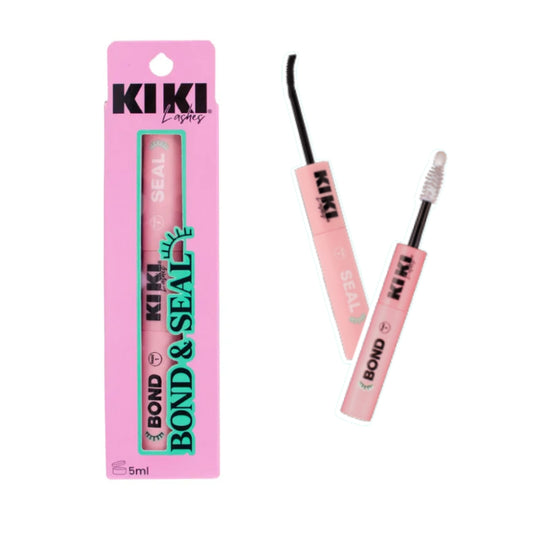 KBAS100 BOND & SEAL KIKI LASHES PEGAMENTO PARA PESTAÑAS DOBLE 5ml, PAQUETE CON 12 PZS