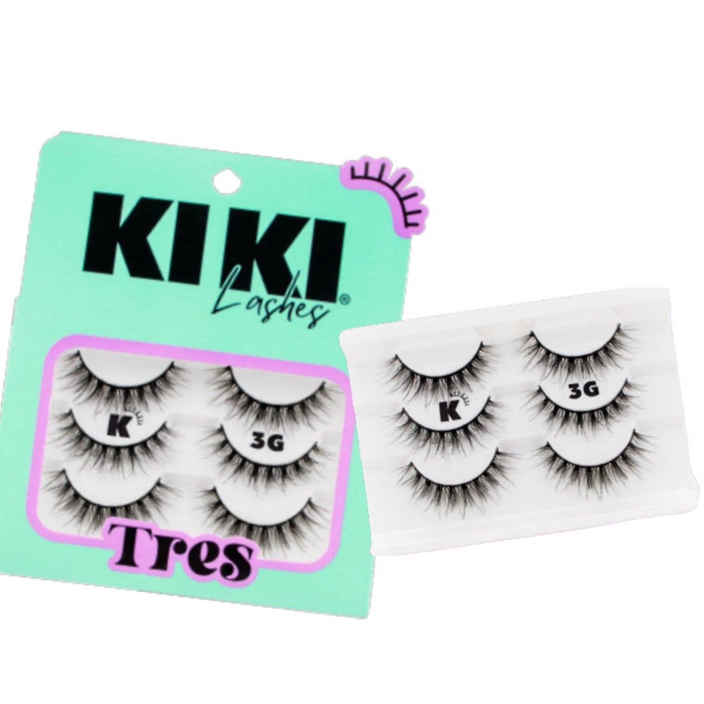 K3G TRES KIKI LASHES 3 PARES DE PESTAÑAS POSTIZAS, CON 1 PQT O CAJA 12 PQTS