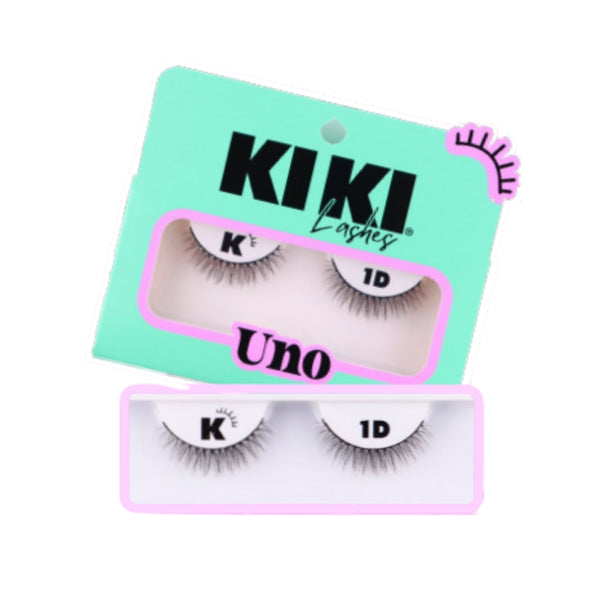K1P UNO KIKI LASHES 1 PAR DE PESTAÑAS POSTIZAS, PAQUETE CON 12 PZS