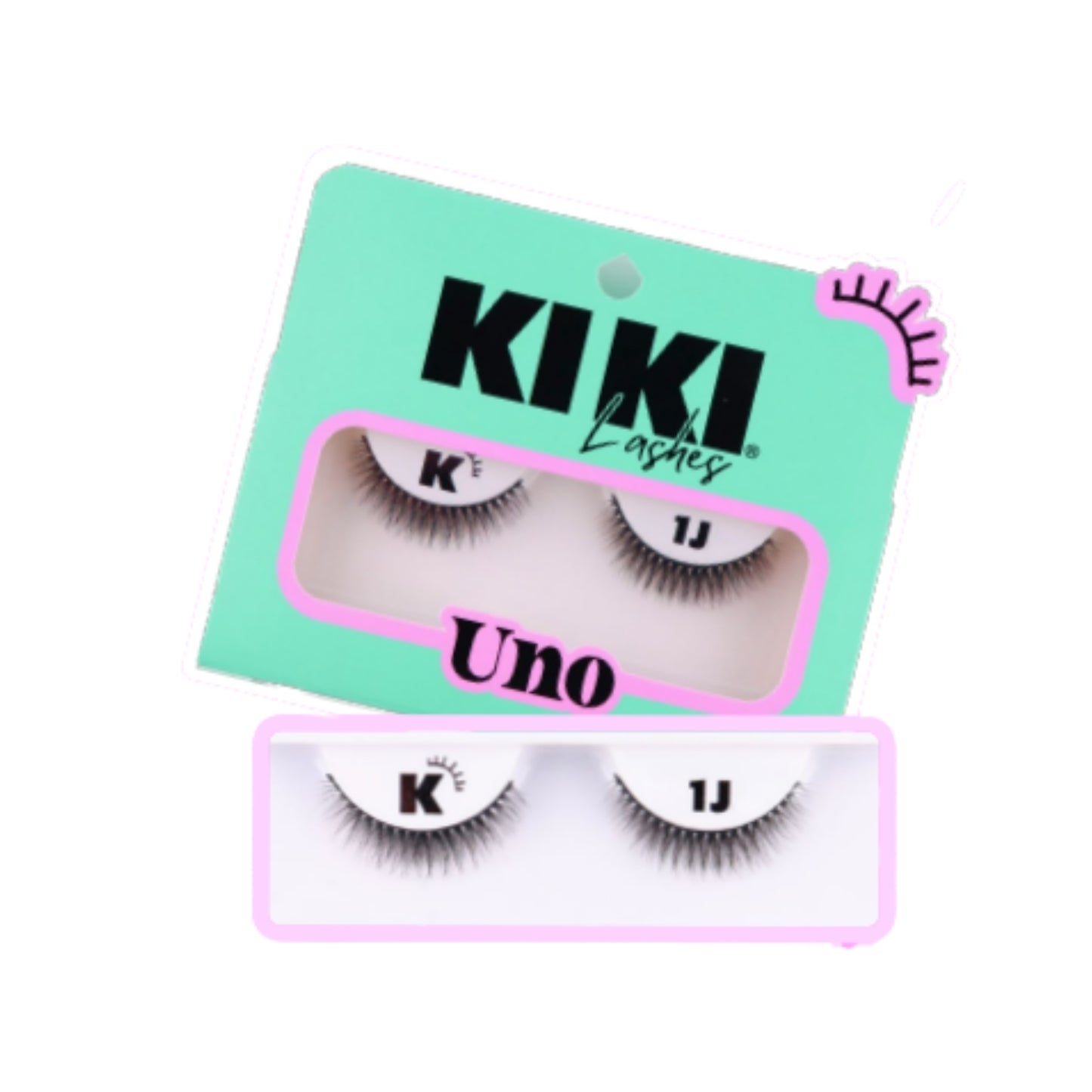 K1J UNO KIKI LASHES 1 PAR DE PESTAÑAS POSTIZAS, PAQUETE CON 12 PZS