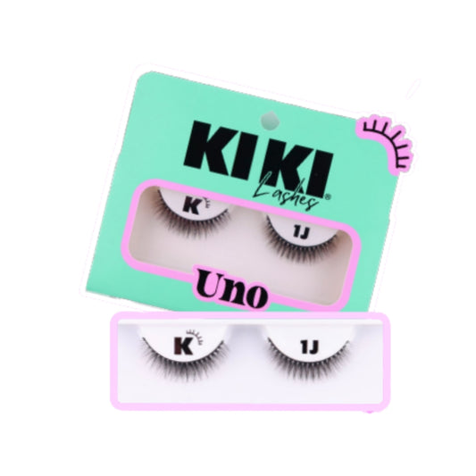 K1J UNO KIKI LASHES 1 PAR DE PESTAÑAS POSTIZAS, PAQUETE CON 12 PZS
