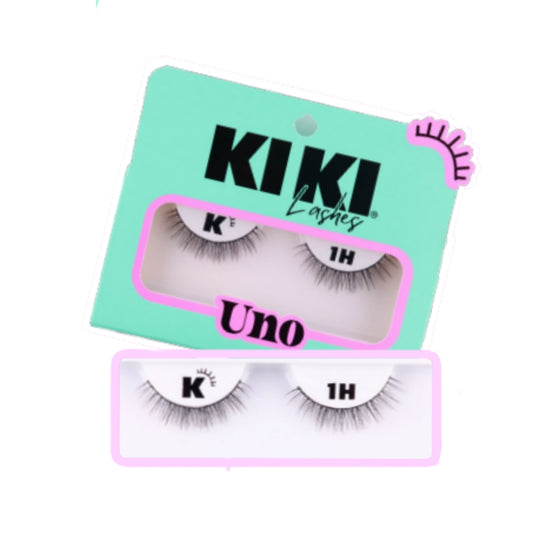 K1H UNO KIKI LASHES 1 PAR DE PESTAÑAS POSTIZAS, PAQUETE CON 12 PZS