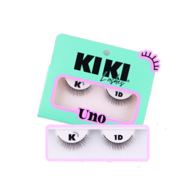 K1D UNO KIKI LASHES 1 PAR DE PESTAÑAS POSTIZAS, PAQUETE CON 12 PZS