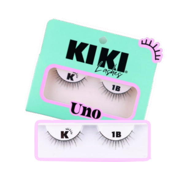 K1B UNO KIKI LASHES 1 PAR DE PESTAÑAS POSTIZAS, PAQUETE SON 12 PZS