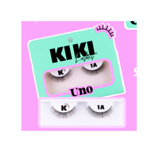 K1A UNO KIKI LASHES 1 PAR DE PESTAÑAS POSTIZAS, PAQUETE CON 12 PZS