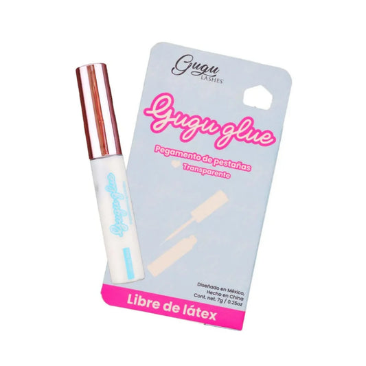 GGBT GUGU GLUE PEGAMENTO DE PESTAÑAS TRANSPARENTE 7g, PAQUETE CON 12 PZS