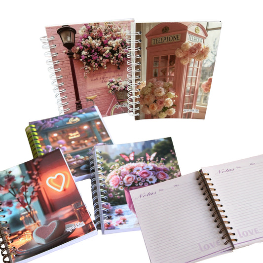 LNT100H-P LIBRETA NOTAS 100 hojas PQT SPARKLE, CON 1 PZ O CAJA CON 80 PZS
