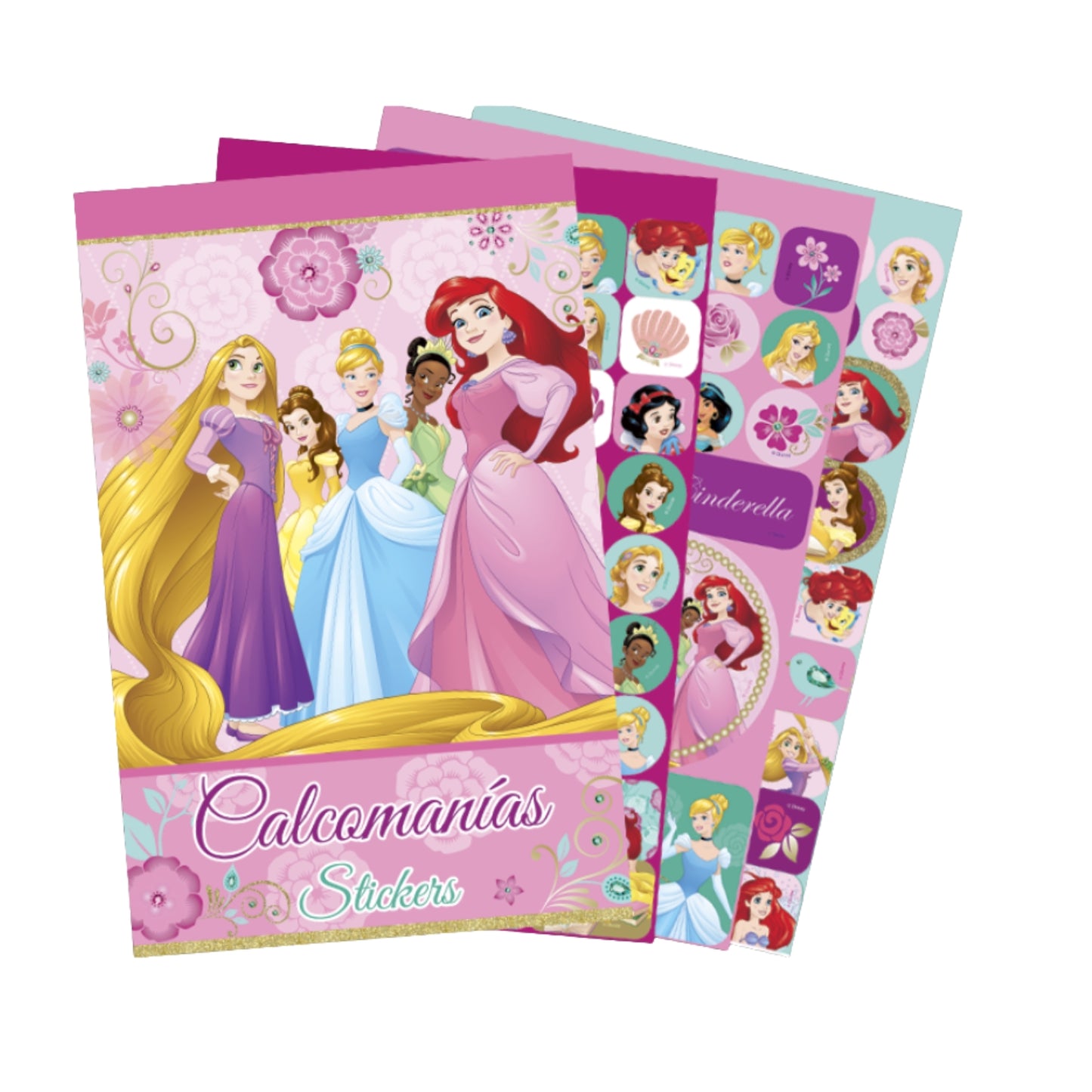 152-663 BLOCK STICKERS PRINCESAS CON 1 PZ O CAJA CON 12 PZS