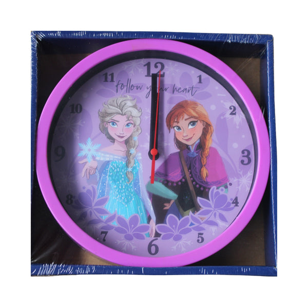 ACW-3 RELOJ DE PARED FROZEN 20 CM CON 1 PZ O CAJA CON 24 PZS