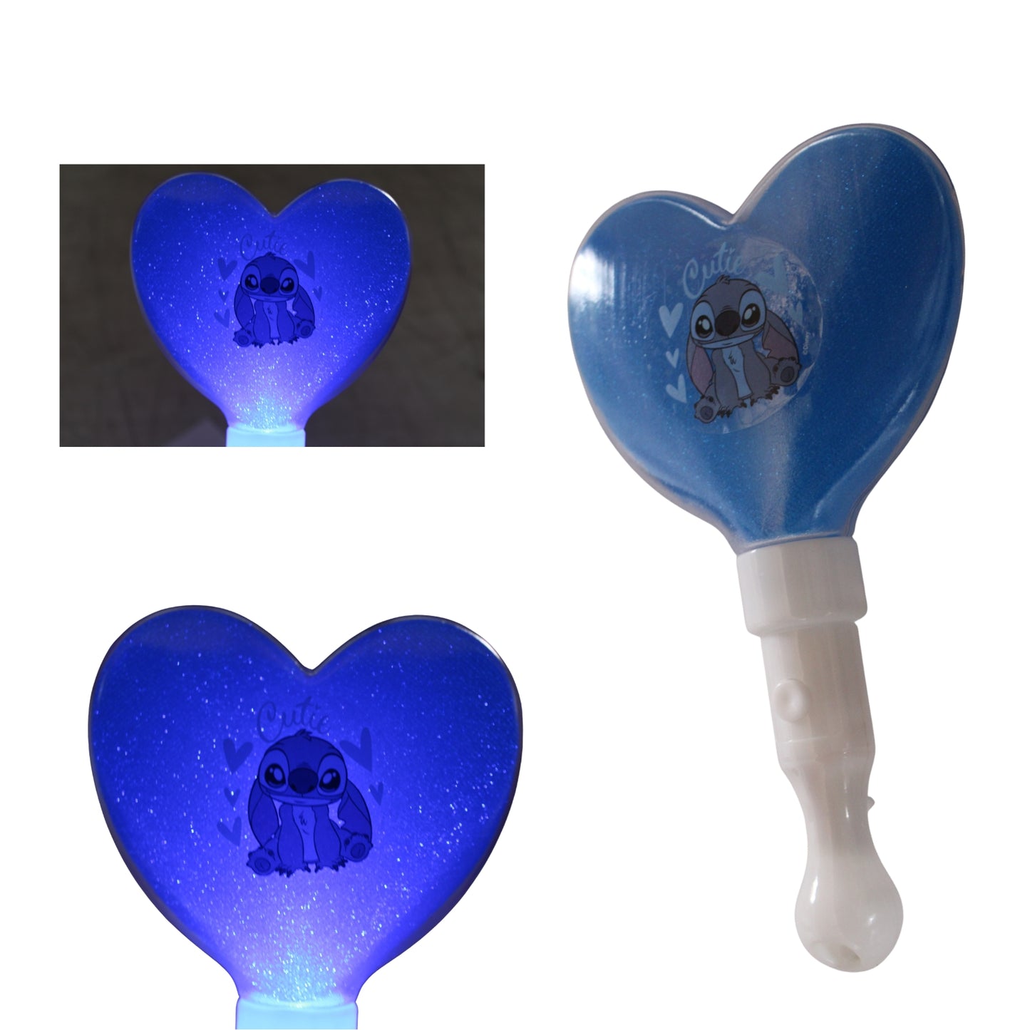 J4-VLA22 VARITA CON LUZ CORAZON STITCH CON 1 PZ O CAJA CON 96 PZS