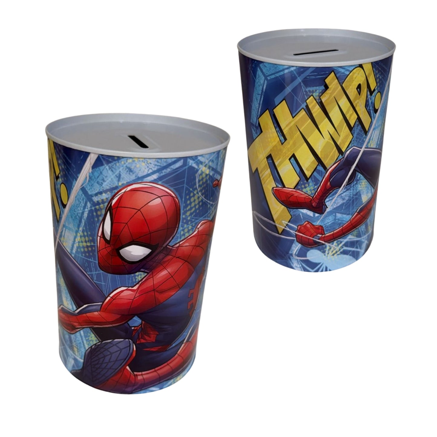 ACCG-4 ALCANCIA METALICA SPIDER MAN CON 1 PZ O CAJA CON 48 PZS