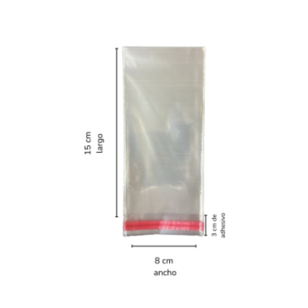 N-GPMX-1283  BOLSA CELOFAN SP 8X15 PQT CON 100 PZS