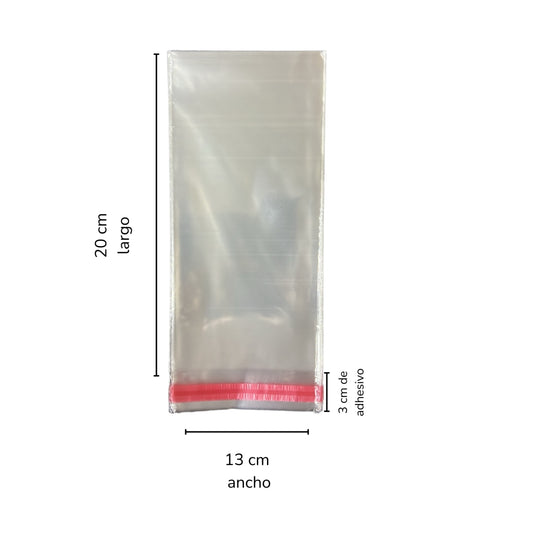 BOLSA CELOFAN SP 13X20 PQT CON 100 PZS