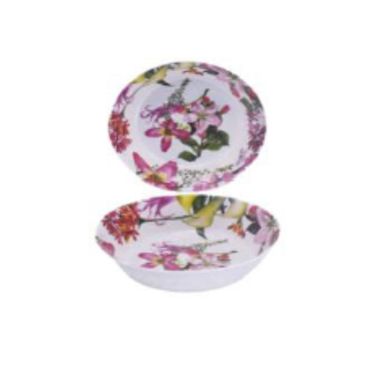 AB-0987-7 TAZON DE MELAMINA FLOREADO 17.5x4.5 CM CON 1 PZ O CAJA CON 192 PZS