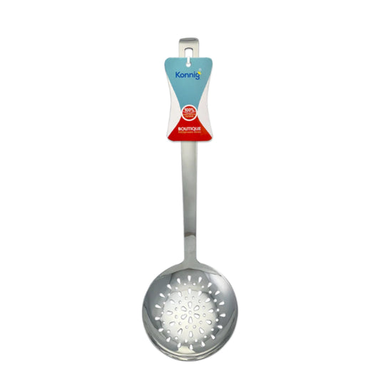 1328 UTENSILIO BOUTIQUE CUCHARA RANURADA DE ACERO CON 1 PZ O CAJA CON 240 PZS