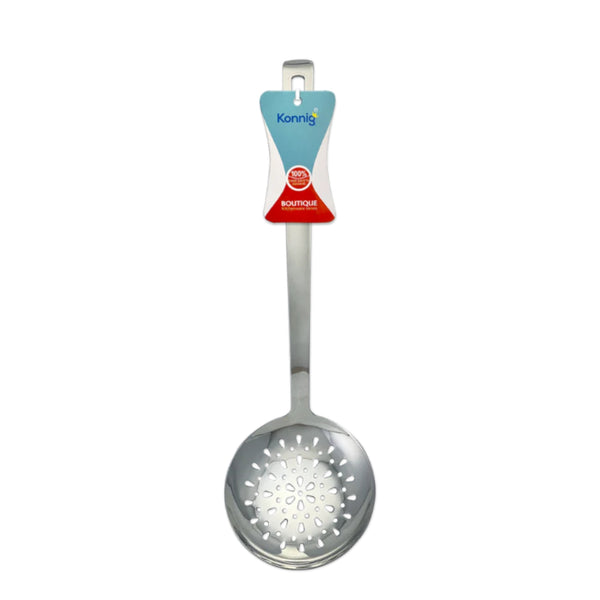 1328 UTENSILIO BOUTIQUE CUCHARA RANURADA DE ACERO CON 1 PZ O CAJA CON 240 PZS
